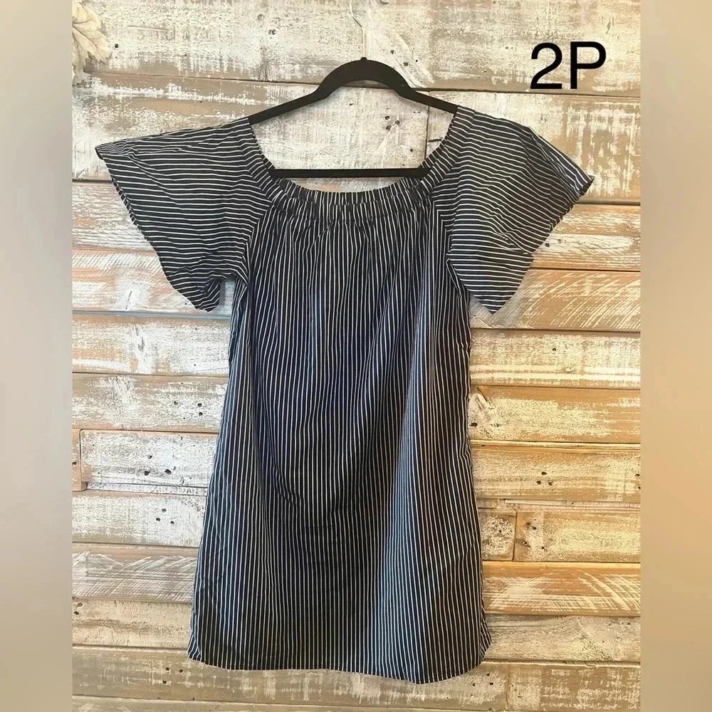 banana‎ republic stripped womans  dress Petite S